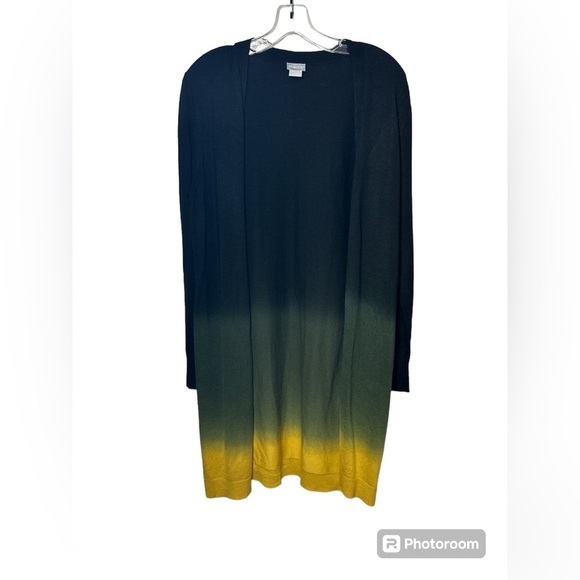 Chico's Women's Lightweight Ombre Open Front Long Line Cardigan Size‎ Medium - Picture 4 of 7